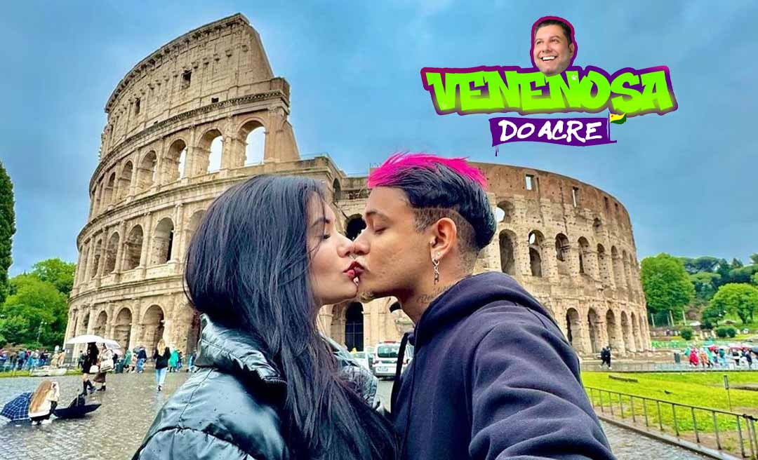 O amor é lindo! Depois do susto, Rogéria Rocha e Cremosinho fazem viagem romântica para Roma na Itália