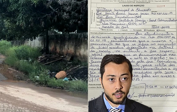 "Prefeitura notificou a própria prefeitura por falta de limpeza em escola", diz vereador