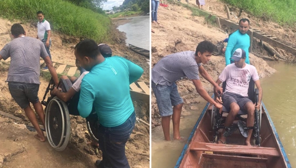 Moradores de Marechal Thaumaturgo relatam descaso com rampa de acesso que liga ao aeroporto