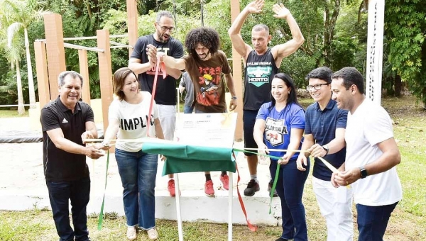 Prefeitura inaugura 1º Circuito Parkour e Calistenia da região Norte no Horto Florestal