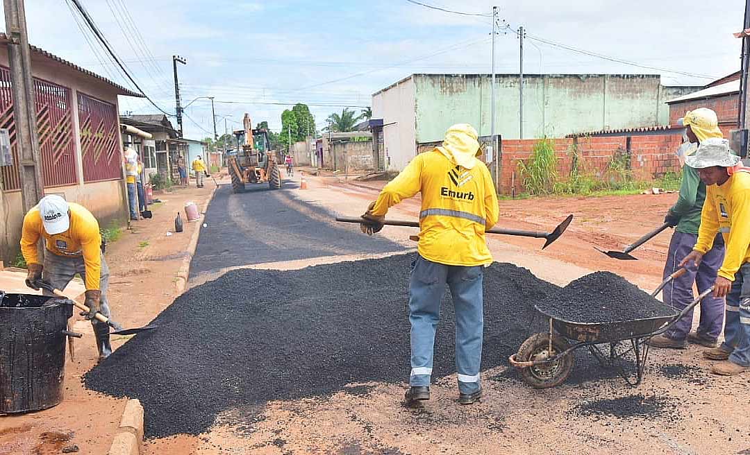 Prefeitura avança com serviços de recapeamento asfáltico nos bairros mais afastados da capital