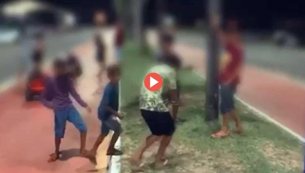 Vídeo mostra crianças dançando funk durante a madrugada no estacionamento do Arena da Floresta