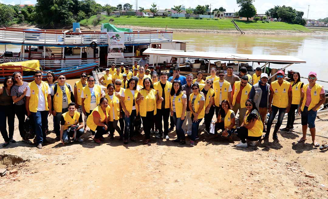Prefeitura de Rio Branco leva ações de saúde aos ribeirinhos das margens do Riozinho do Rôla