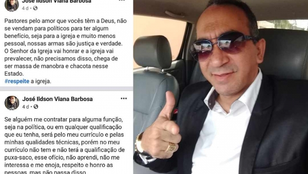 Apóstolo que recebe mais de R$14 mil do gabinete de senadora pede a pastores do Acre que "não se vendam para políticos"