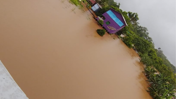 Rio Tauari transborda e invade casas e roçados dos moradores da zona rural de Tarauacá