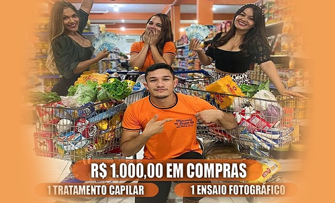 Mercantil Ivan em Tarauacá vai sortear dois vale-compras de 500 reais 