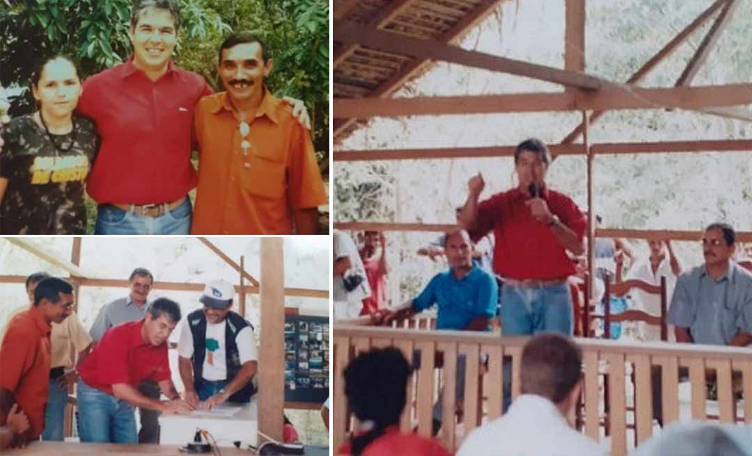 Jorge Viana lembra ordem de serviço para construção de casas para extrativistas e critica Gladson por não ter programa habitacional