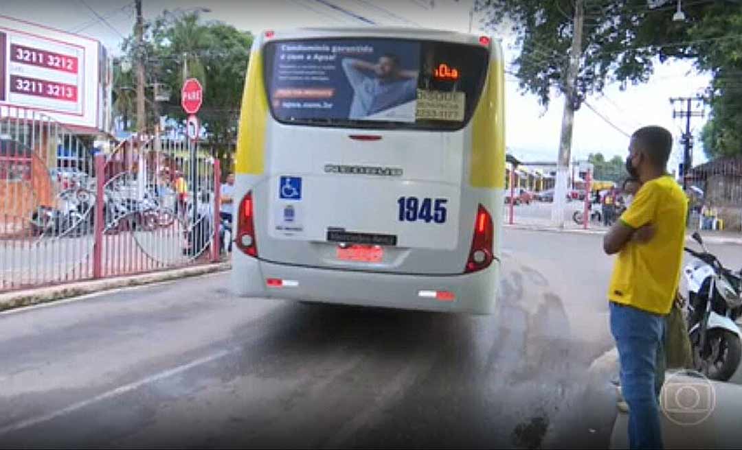 Ônibus que deveriam estar no Rio são vistos circulando em Rio Branco, capital do Acre