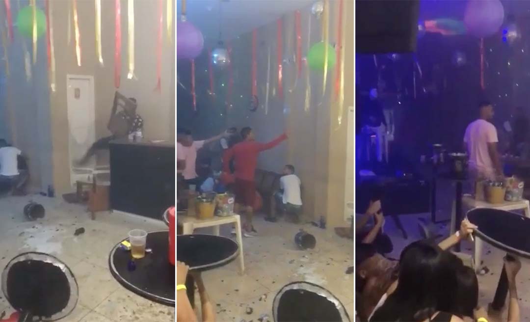 Vídeo mostra confusão com disparo de arma de fogo dentro da boate Miami Night