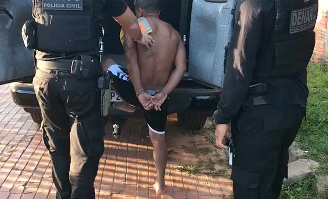 Foragido da Justiça é preso em flagrante com drogas e arma de fogo no bairro Taquari