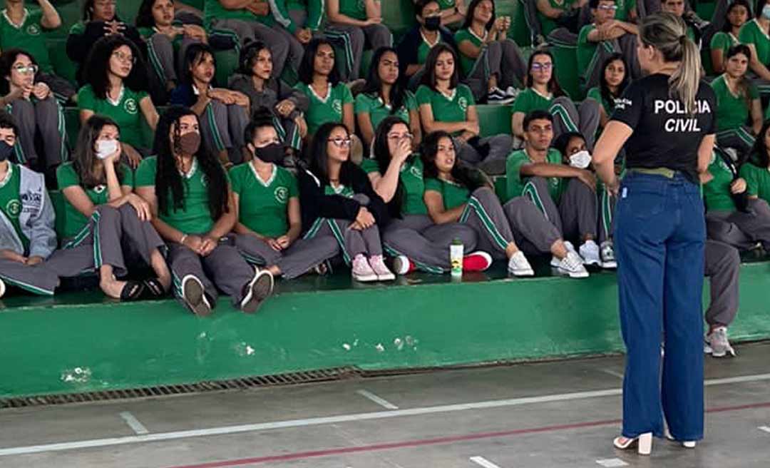 Polícia Civil realiza palestra em Escola Pública sobre o tema “Assédio Sexual” em Rio Branco