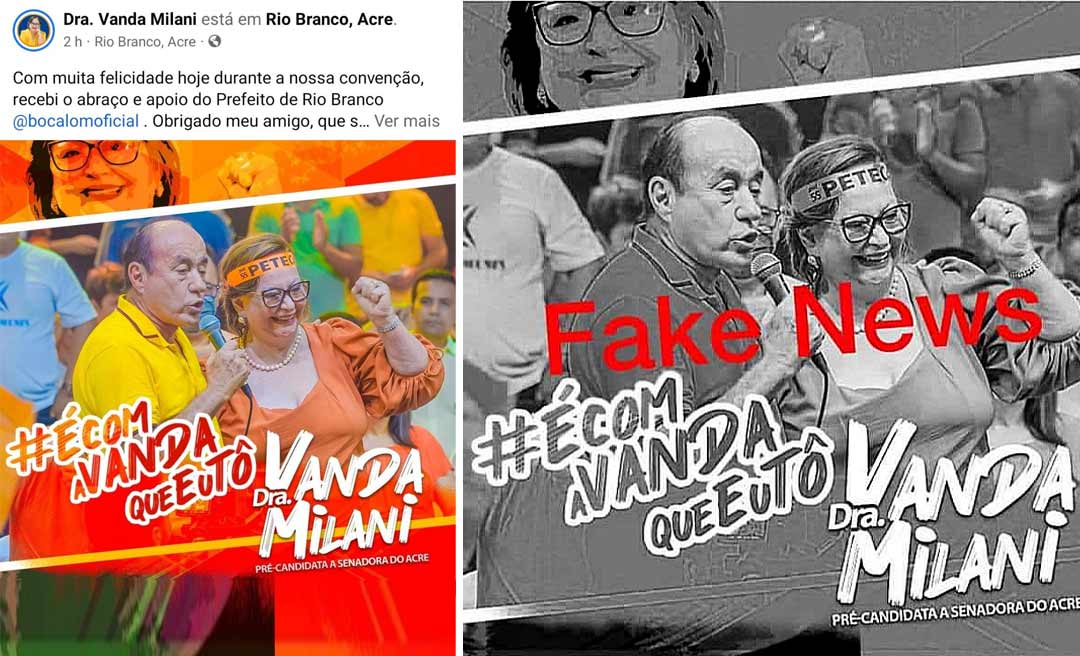 Um dia após convenção, Bocalom acusa Vanda Milani de publicar fake news e reafirma apoio a Mailza