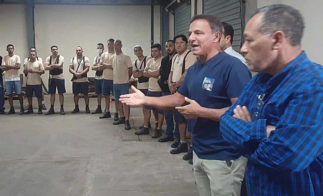 Marcio Bittar se reúne com funcionários do Centro de Distribuição do Arasuper na capital