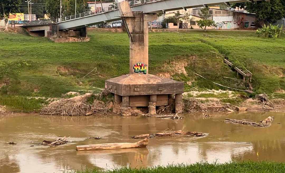 Com 1, 26 metro, rio Acre atinge o nível mais baixo de sua história