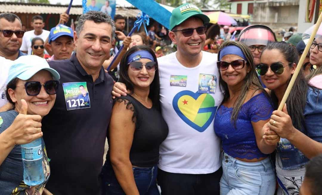 Deputado Jesus Sérgio e prefeita Maria Lucinéia dão votação expressiva ao governador Gladson Cameli em Tarauacá