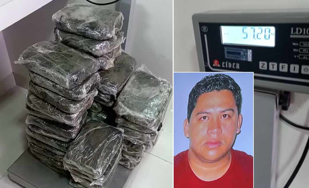 Policial Civil do Acre é preso em Rondônia com quase 58 quilos de pasta base de cocaína