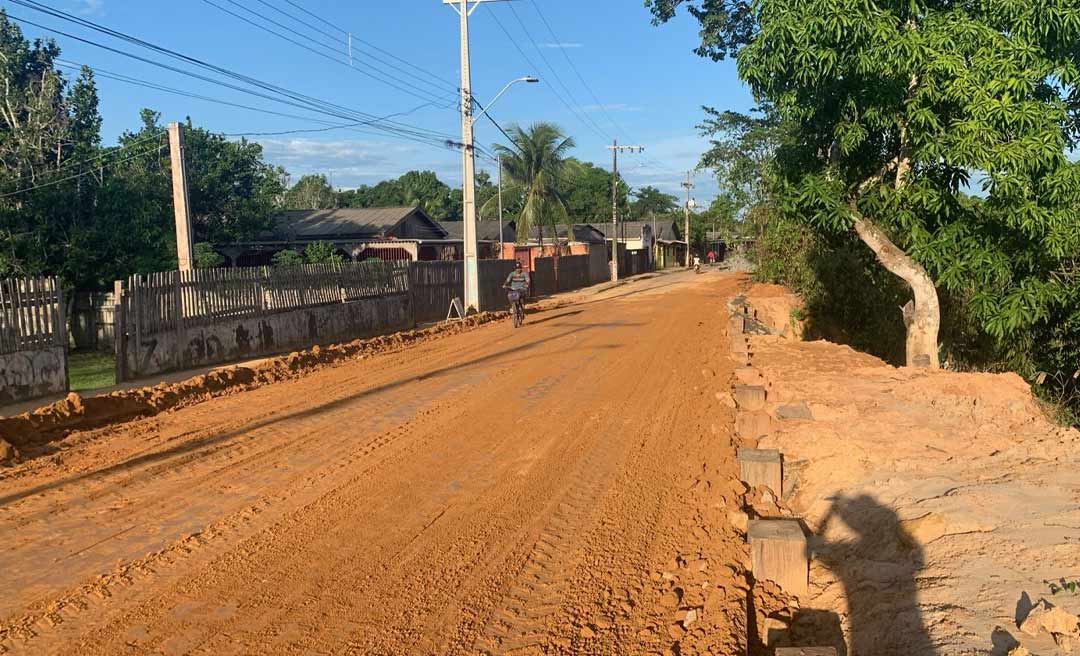 Prefeitura de Brasileia avança na obra de contenção da rua Olegário França