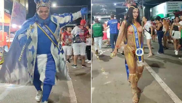 Bloco Sambase faz participação especial na última noite de festa do Carnaval Rio Branco Folia, Tradição e Alegria
