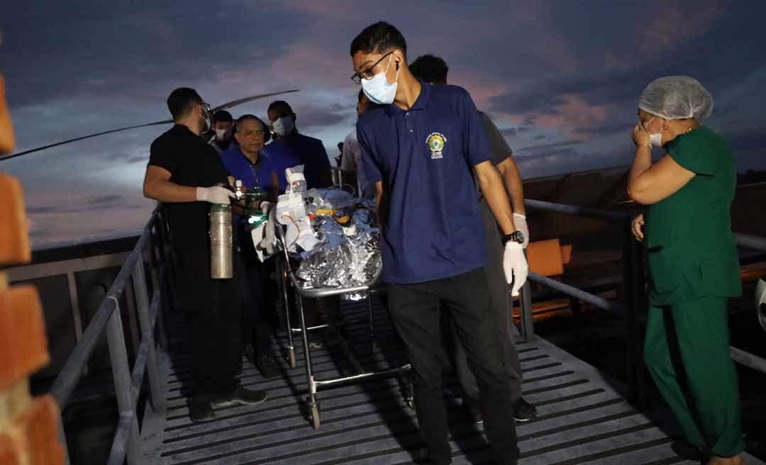 Primeira paciente vítima de acidente aéreo em Manoel Urbano chega ao Pronto-Socorro de Rio Branco