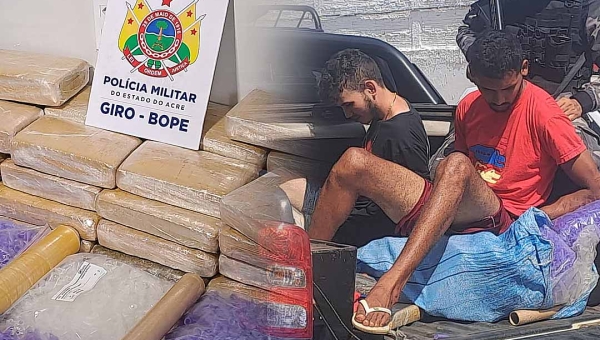 Após denúncia anônima, dupla é presa com mais de 30 kg de maconha no Bairro da Paz