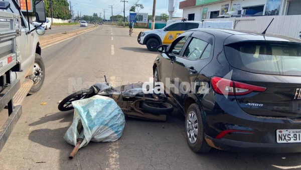 Idoso tem perna amputada após ser atropelado por moto e carro no Segundo Distrito de Rio Branco