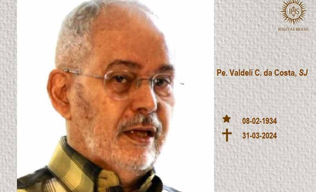 Padre jesuíta acreano Valdeli Carvalho da Costa morre aos 90 anos