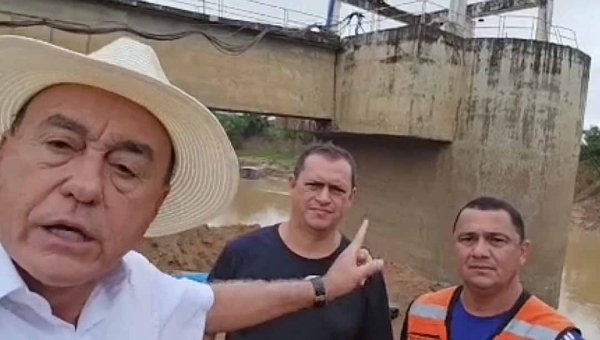 Prefeito Tião Bocalom visita ETA II e pede à população que economize água