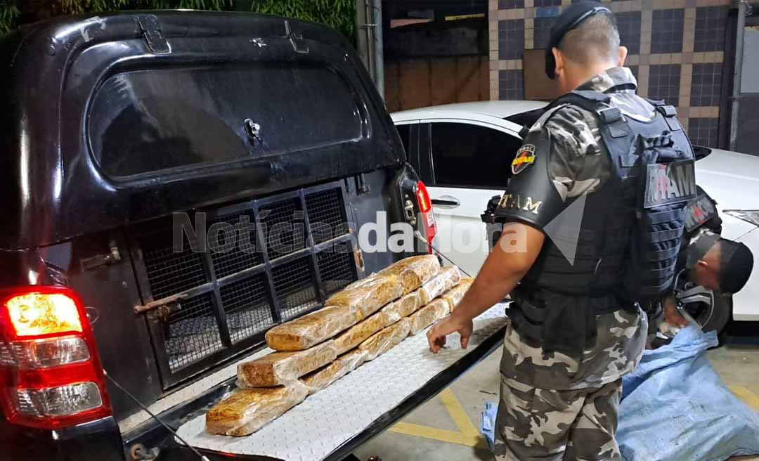 Supermaconha é apreendida em Rio Branco e narcotraficantes escapam do cerco policial