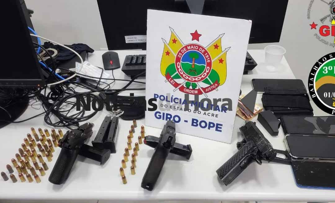 Assaltantes fortemente armados são presos em ação bem sucedida da Polícia Militar