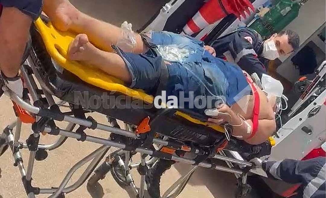 Motociclista fica em estado grave e precisa ser entubado após sofrer acidente na Estrada do Calafate