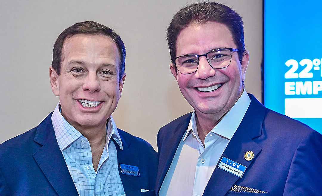 Gladson Cameli está na lista para evento de João Doria nos Estados Unidos, porém governador acreano não participará