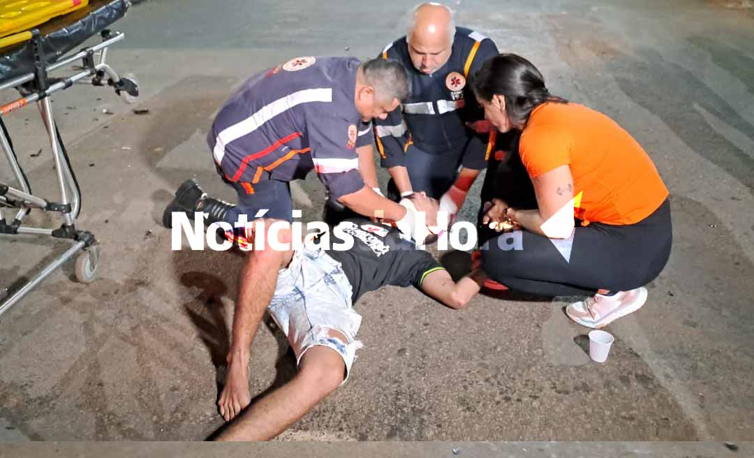 Motociclista fica ferido após colidir contra carro no Alto Alegre; motorista teria feito conversão proibida