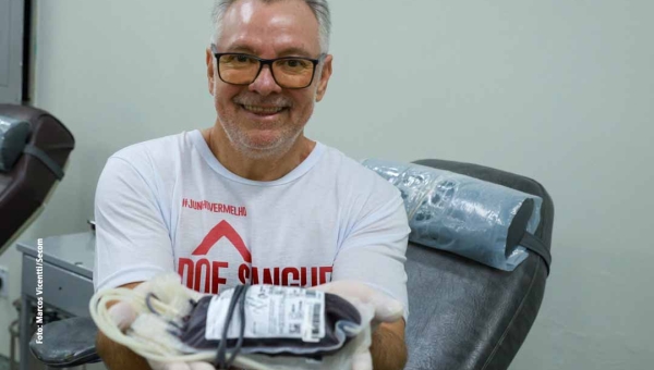 Na corrida pela vida, doador de sangue salienta importância do gesto: ‘Faz bem para o nosso espírito’