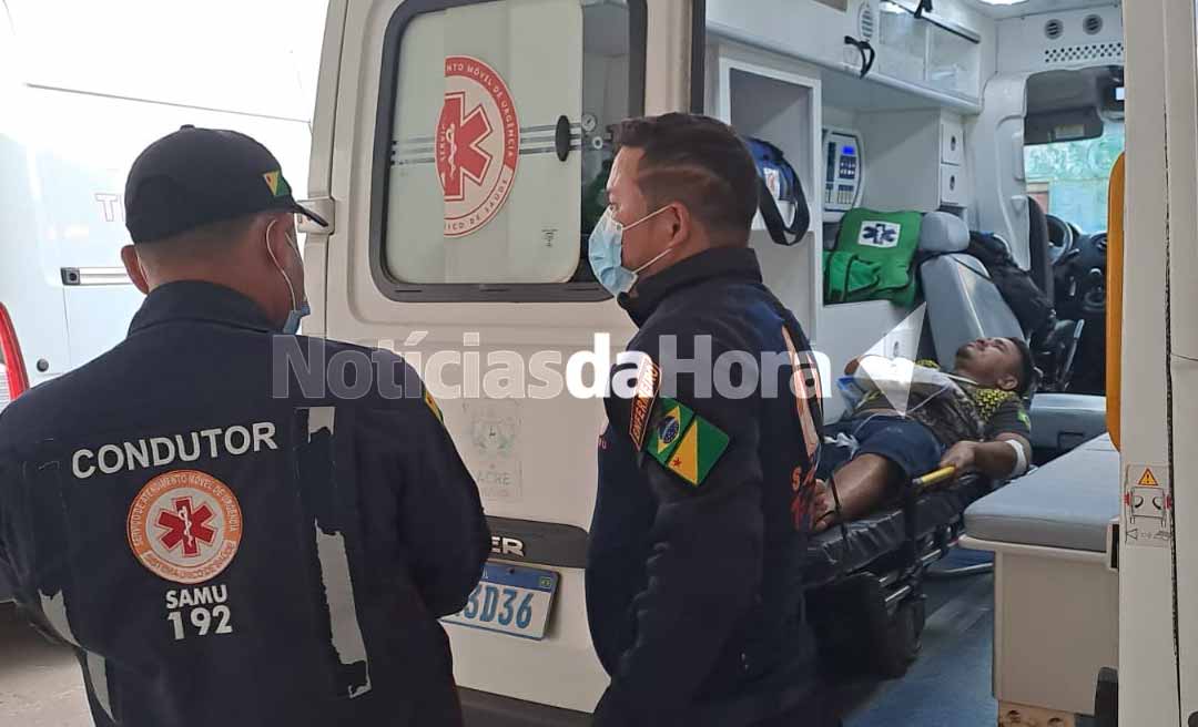 Conversão proibida: Motorista foge após provocar acidente com motociclista no Alto Alegre