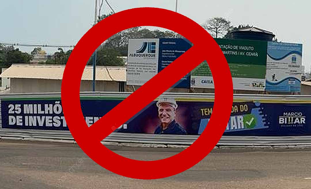 Após denúncia do Blog do Ray, MPF recomenda que a prefeitura não permita politicagem em obras e cita viaduto com foto de Bittar 