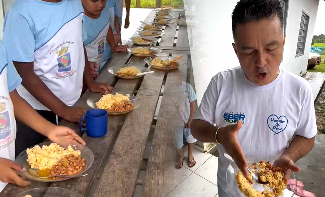 Crianças são flagradas comendo apenas arroz e feijão na merenda escolar e vereador questiona Bocalom: ‘o senhor acha que é justo?’