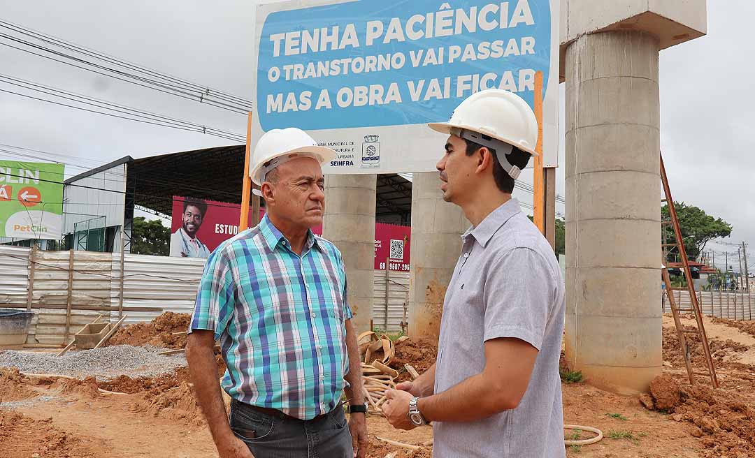 Bocalom visita obras do elevado Mamedio Bittar: “Esse é um investimento no bem-estar da população e na modernização da cidade"