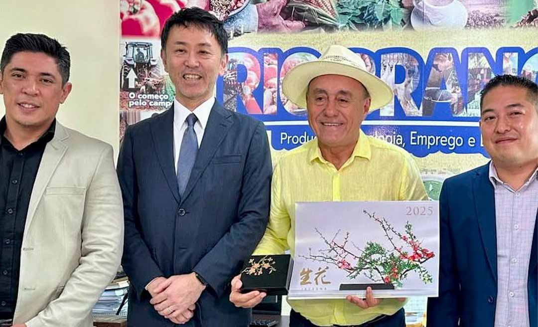 Prefeito Tião Bocalom recebe cônsul-geral do Japão em Rio Branco para estreitar parcerias com o país asiático