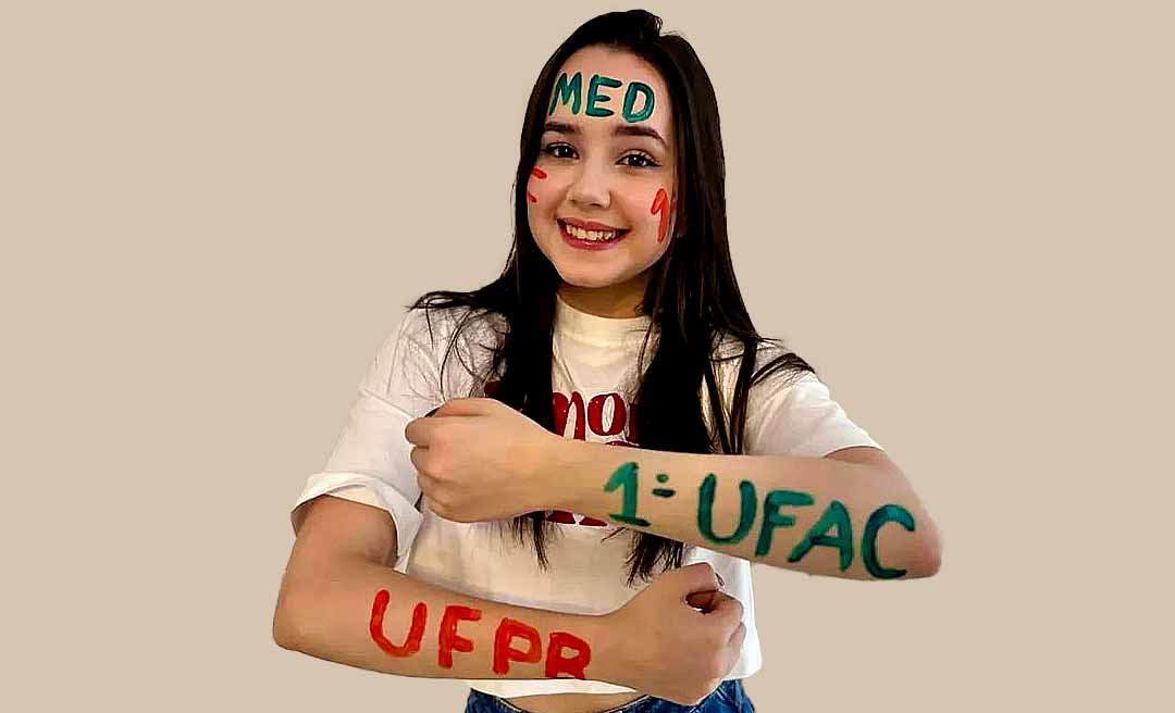 Acreana de 17 anos conquista primeiro lugar em Medicina na UFAC; adolescente também foi aprovada na Universidade Federal da Paraíba