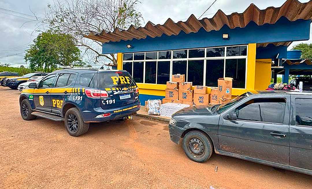 PRF apreende mais uma carga de cigarros contrabandeados em Rio Branco