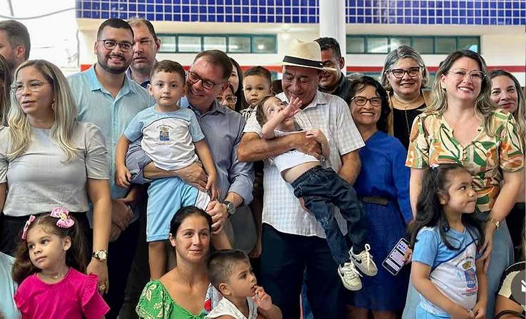 Bocalom e Alysson Bestene participam da abertura do ano letivo de 2025 em Rio Branco: “Queremos seguir elevando a educação das nossas crianças”