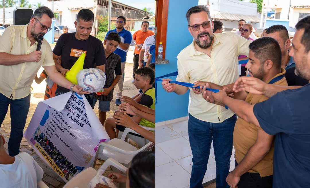 Senador Alan Rick investe na reconstrução de espaços esportivos em Manoel Urbano