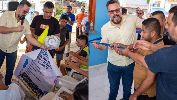 Senador Alan Rick investe na reconstrução de espaços esportivos em Manoel Urbano