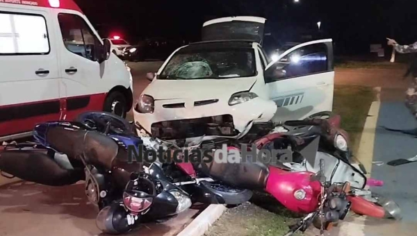 Adolescente foge da polícia, atropela família e deixa quatro feridos em Rio Branco