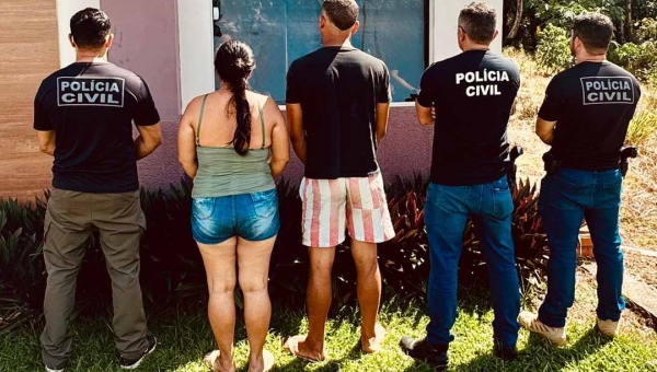 Casal é preso em flagrante por tráfico de drogas na cidade de Rodrigues Alves