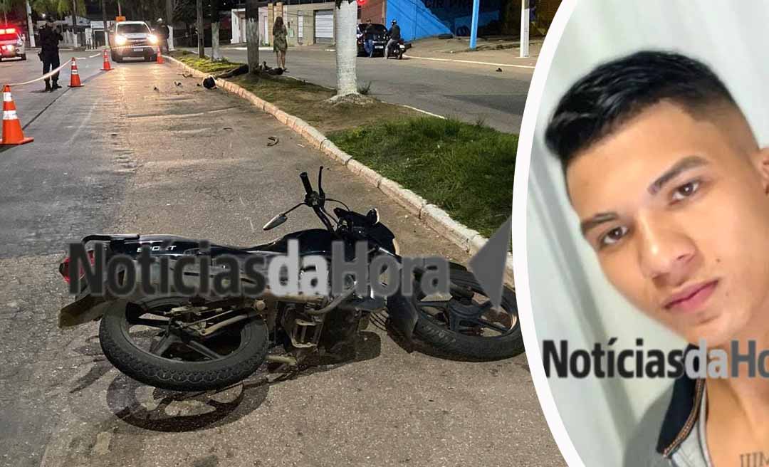 Jovem morre após perder controle de moto e colidir contra palmeira na Avenida Amadeu Barbosa, 2° Distrito de Rio Branco