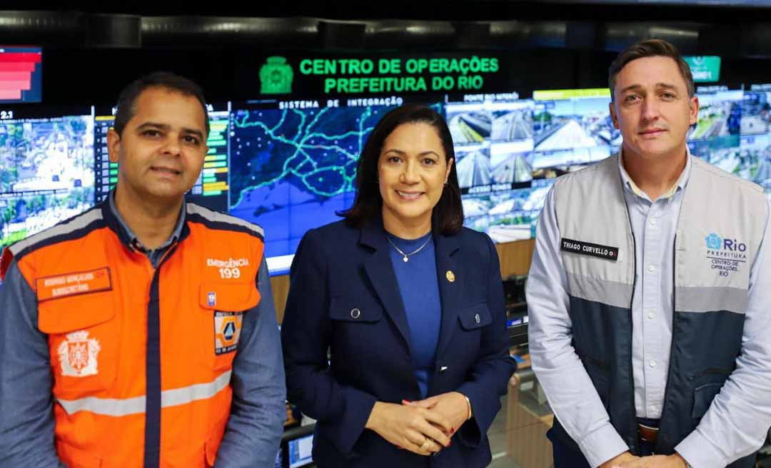 Vice-governadora Mailza Assis visita Centro de Operações do Rio e conhece modelo de resposta a desastres naturais