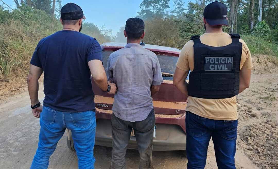 Padrasto que abusou de criança de 12 anos e a engravidou é preso na zona rural de Porto Acre
