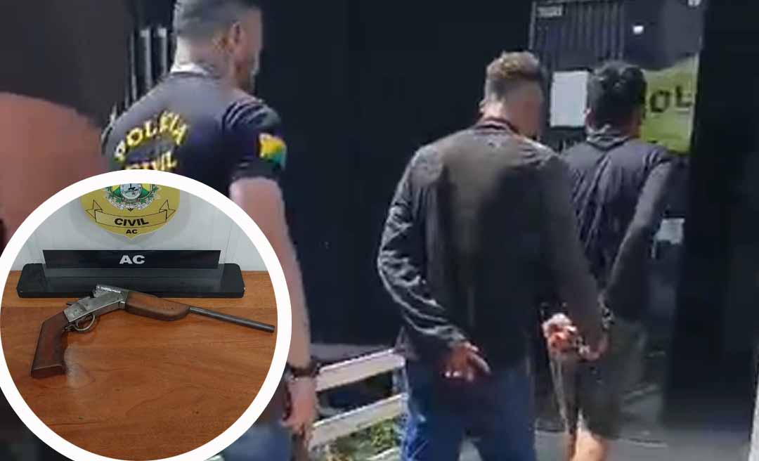 Polícia Civil prende dois assaltantes em flagrante no centro comercial de Tarauacá