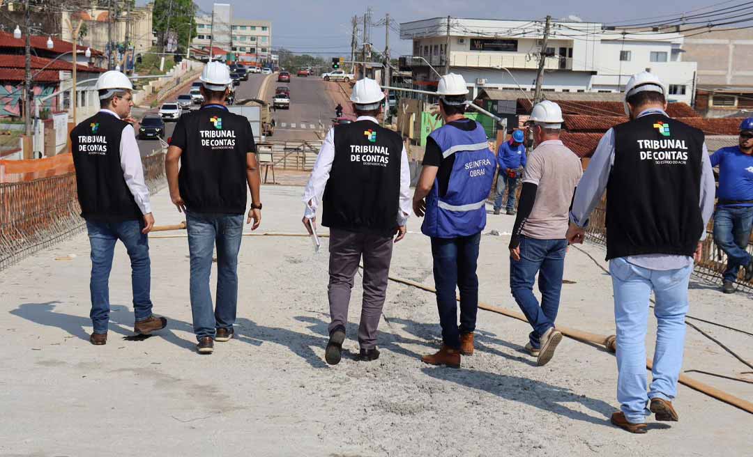 TCE-AC realiza visita técnica ao viaduto da AABB e reforça fiscalização da obra